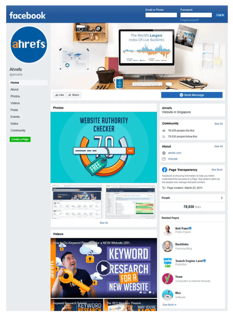 資料來源：Facebook – Ahrefs
